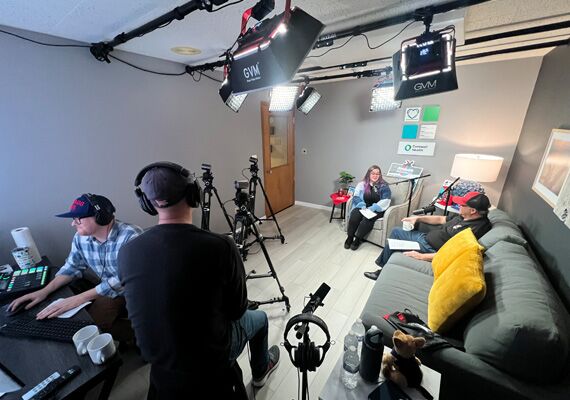 Podcast recording studio
